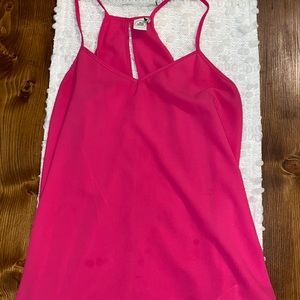 Hot Pink Silky Tank